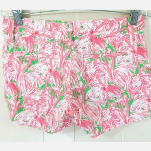 Lilly Pulitzer Callahan Short Pink Flock Flamingo - Picture 2 of 4